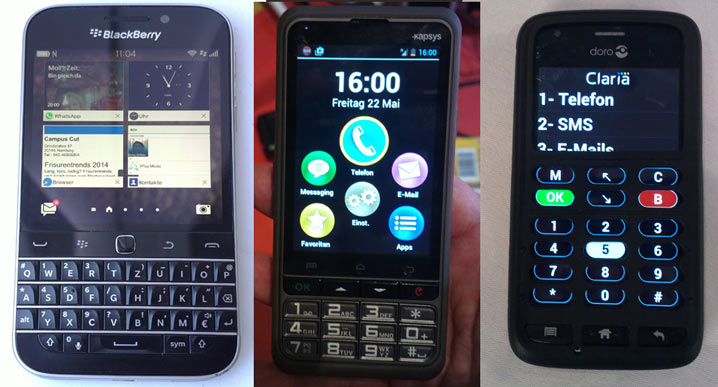 Blackberry Classic, Kapsys SmartVision, Claria Vox